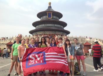 SVSU's 2013-14 class of Roberts Fellows in May traveled to Asia, where they visited sites including the Temple of Heaven in Beijing.